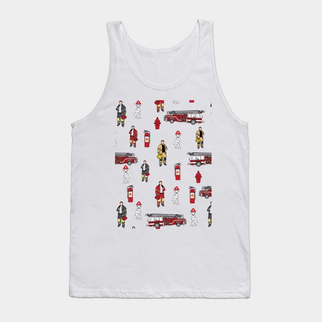 Fire Fighter Mix Tank Top by PLLDesigns